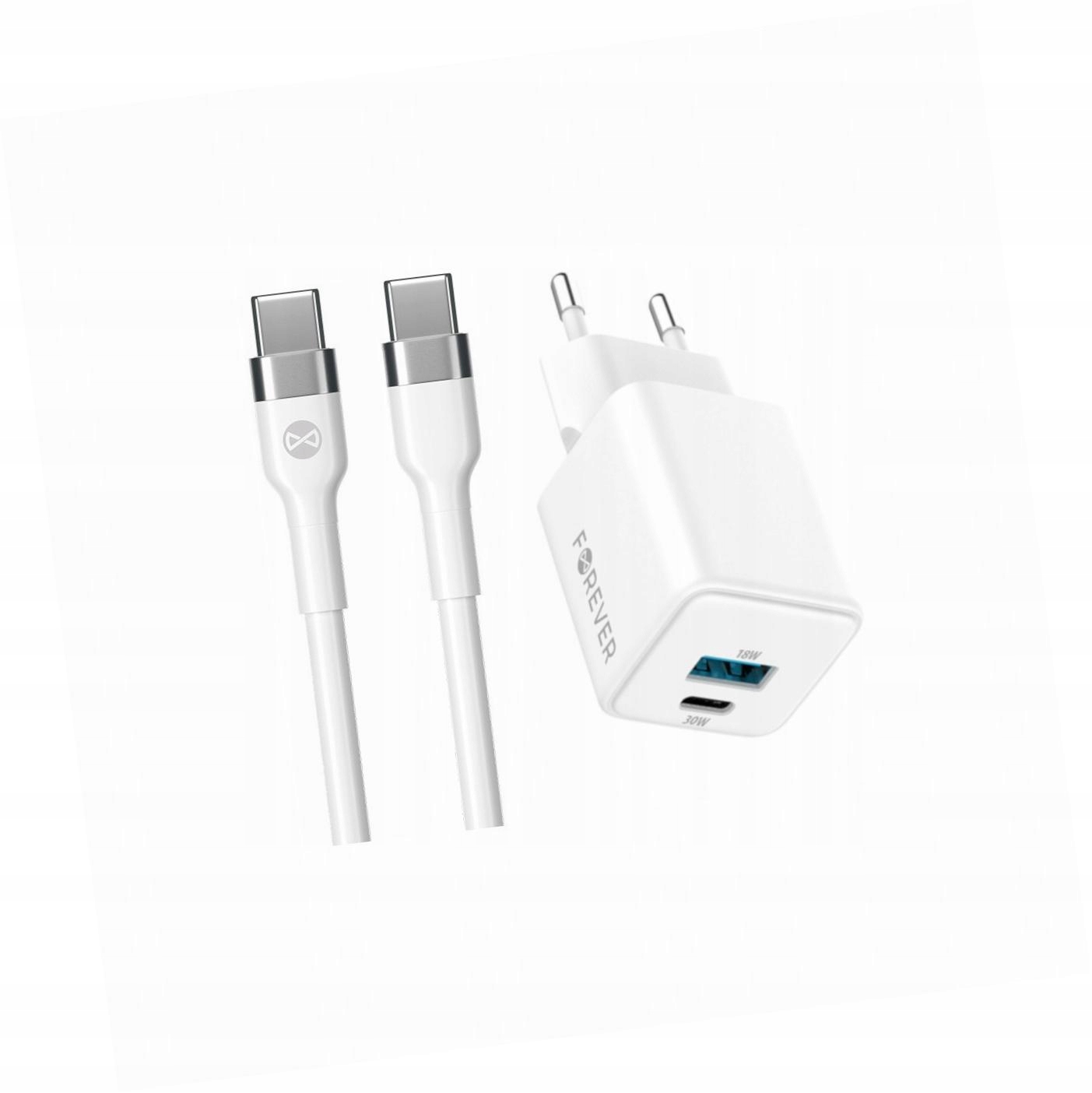 Szybka ładowarka GaN 30W 2 wejścia długim z kablem 2m do Xiaomi 11T Pro 5G