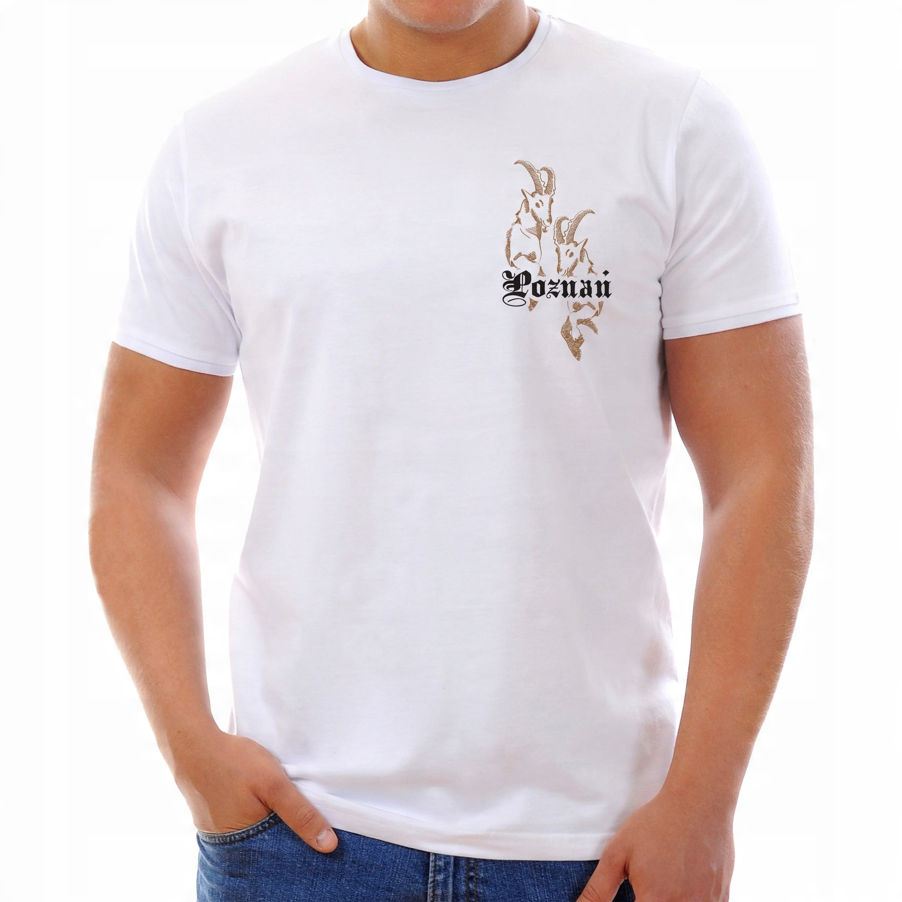 

Koszulka Poznan Koziołki logo (M):: XXL,: biały