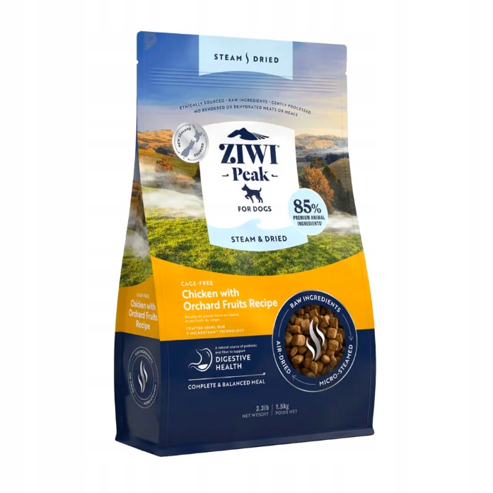 Ziwi Peak Steam&Dried Kuře s ovocem 1,5 kg krmivo pro psy 1,5 kg