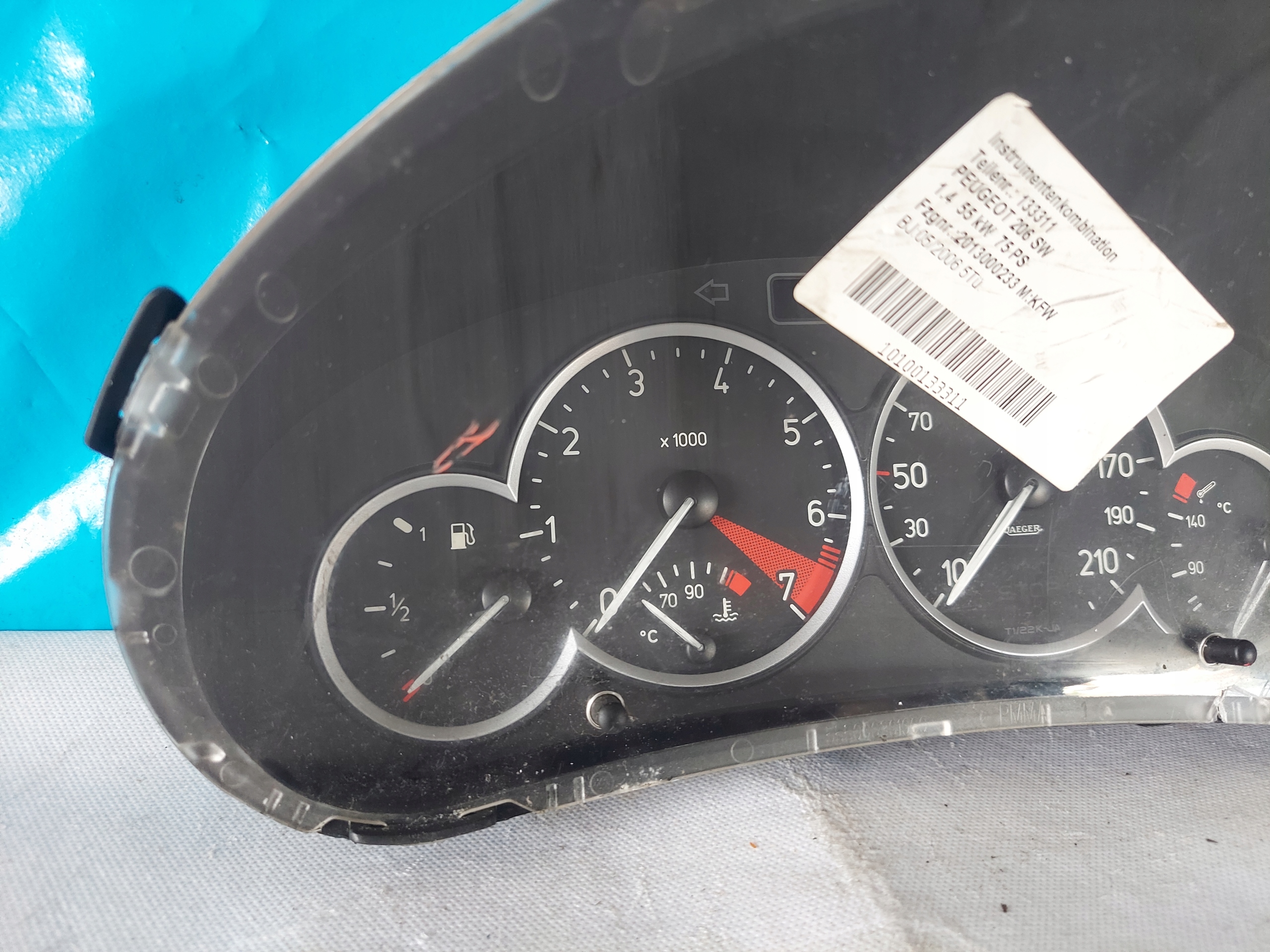 dials clock PEUGEOT 206 1.4 B 9656696680