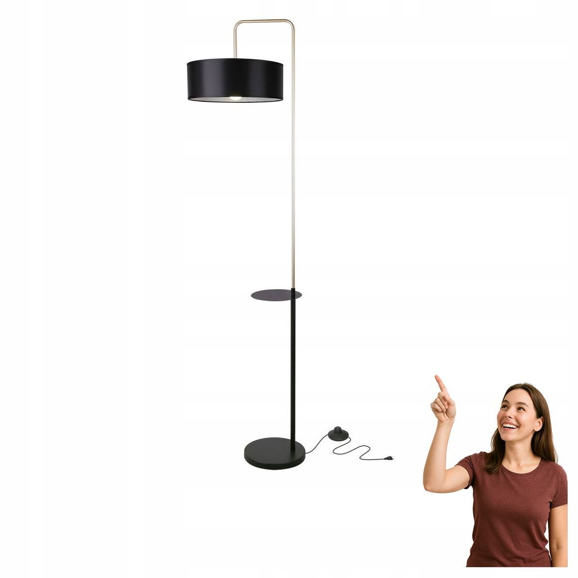 Stojacia lampa s poličkou Impact 51-00026 Candellux