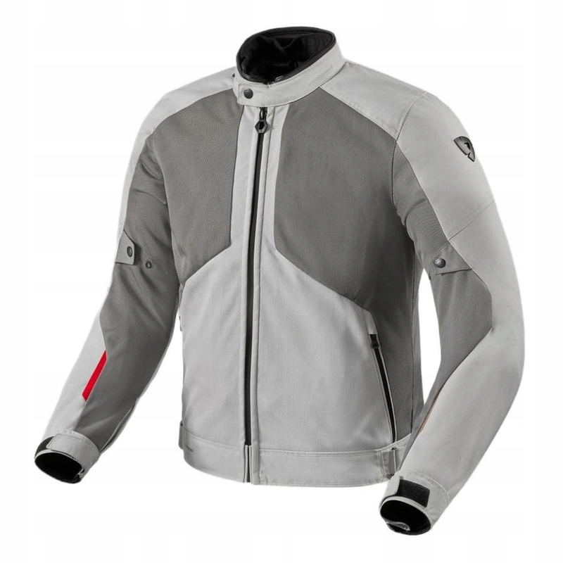Textilná bunda Revit Torque 3 H2O Light Grey/red šedá červená