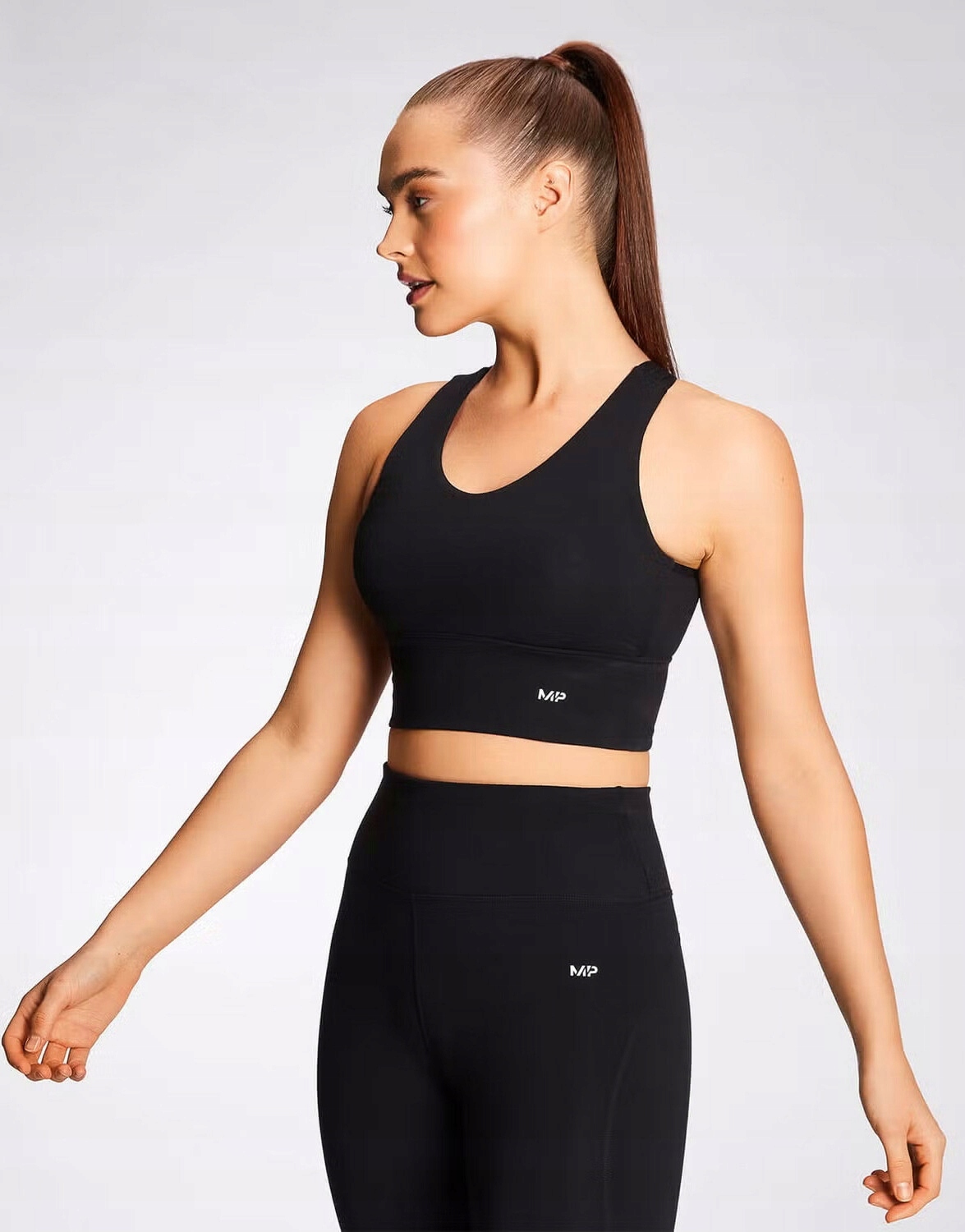 Biustonosz Wycięcia Lgq NH1__XXS Myprotein Czarny Sportowy