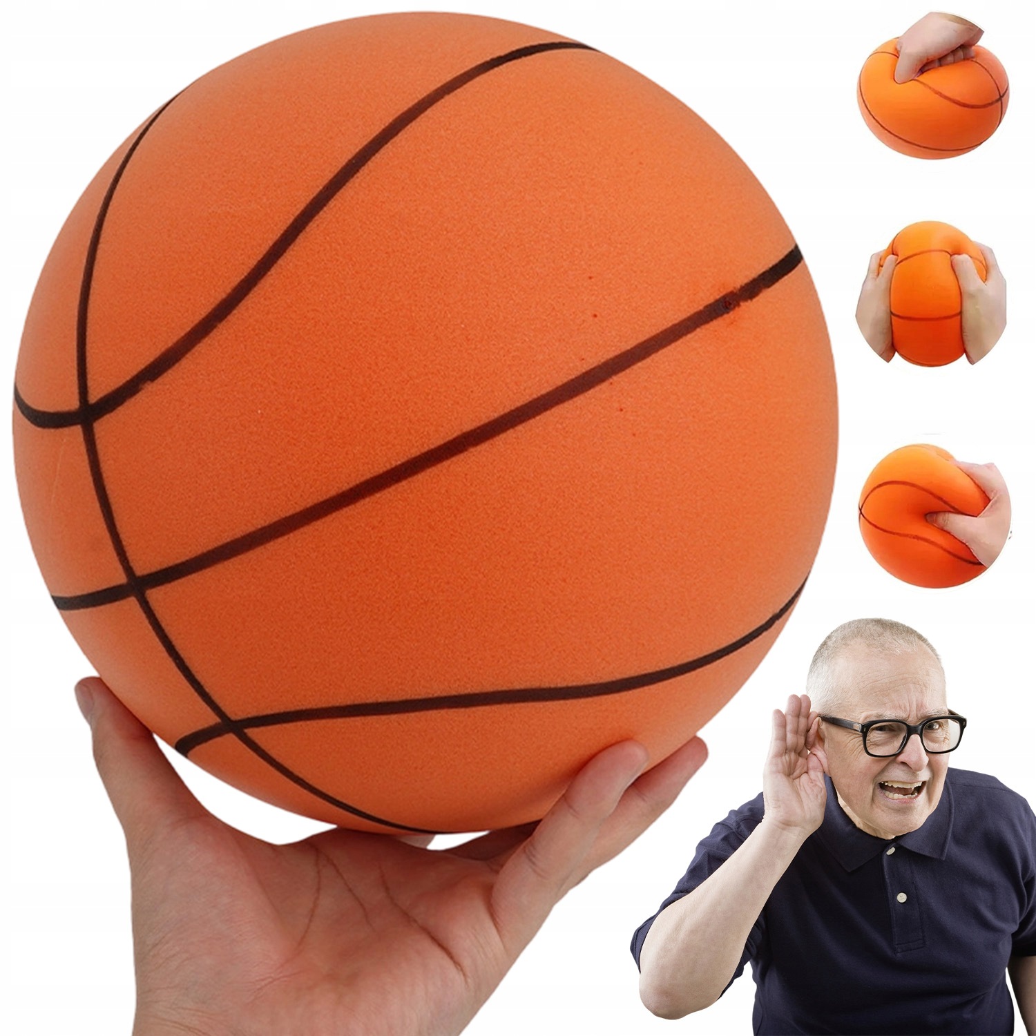 Cicha Piłka Do Koszykówki 24 CM Wyciszenie Rozmiar Ball Piankowa Lekki