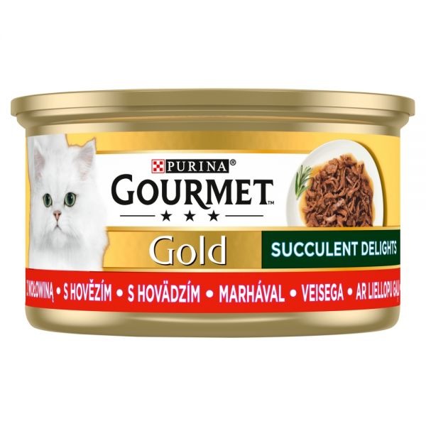 Karma dla kota Gourmet Gold z wołowiną 85 g x 12 EAN (GTIN) 7613033776281