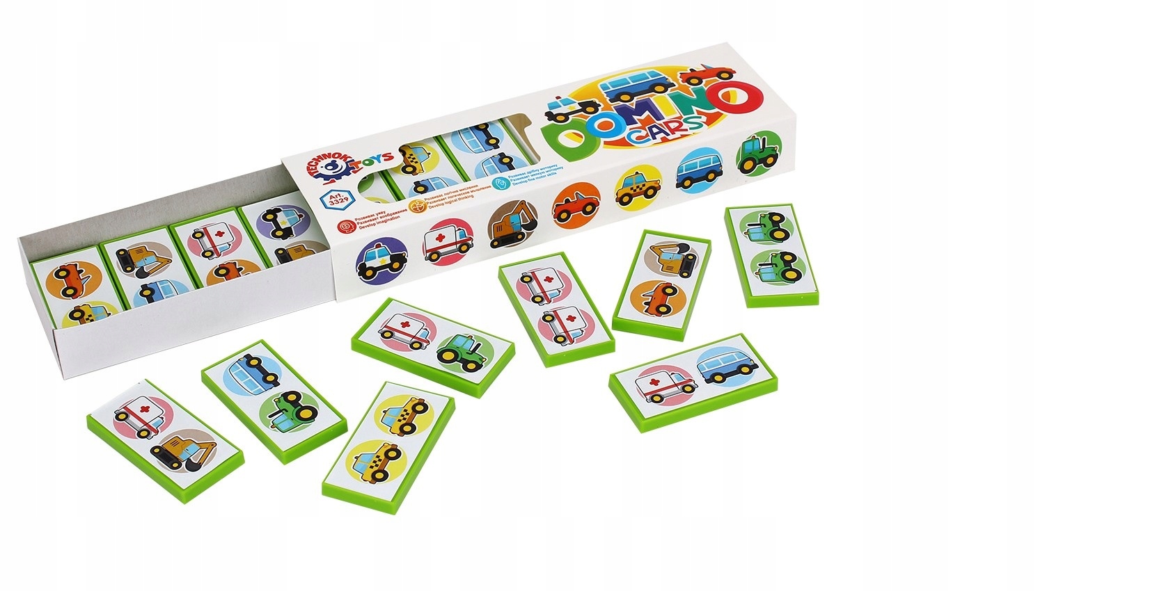 Domino Auta Super GRA ZRĘCZNOŚCIOWA dla Chłopca Kod producenta TEH3329