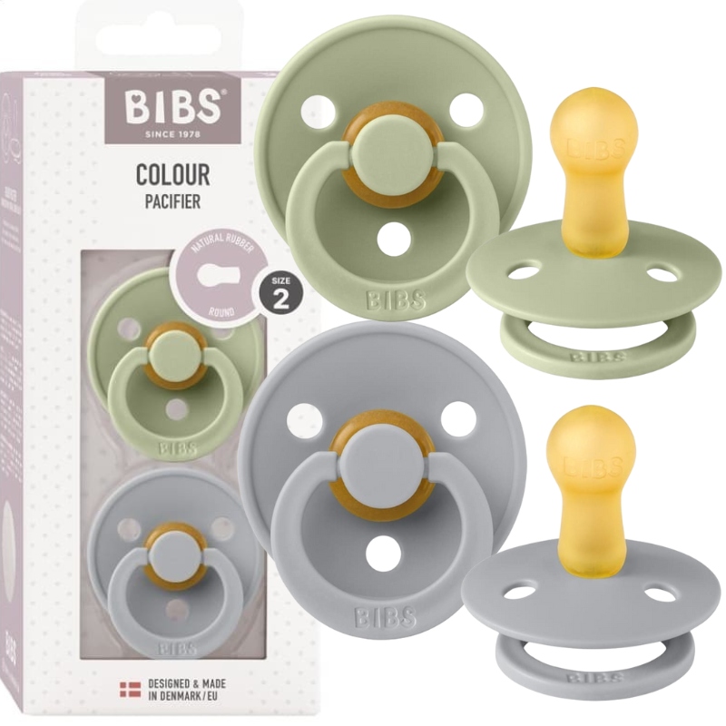 BIBS Smoczek Uspokajający 6 m+ Kauczuk 2 pak M
