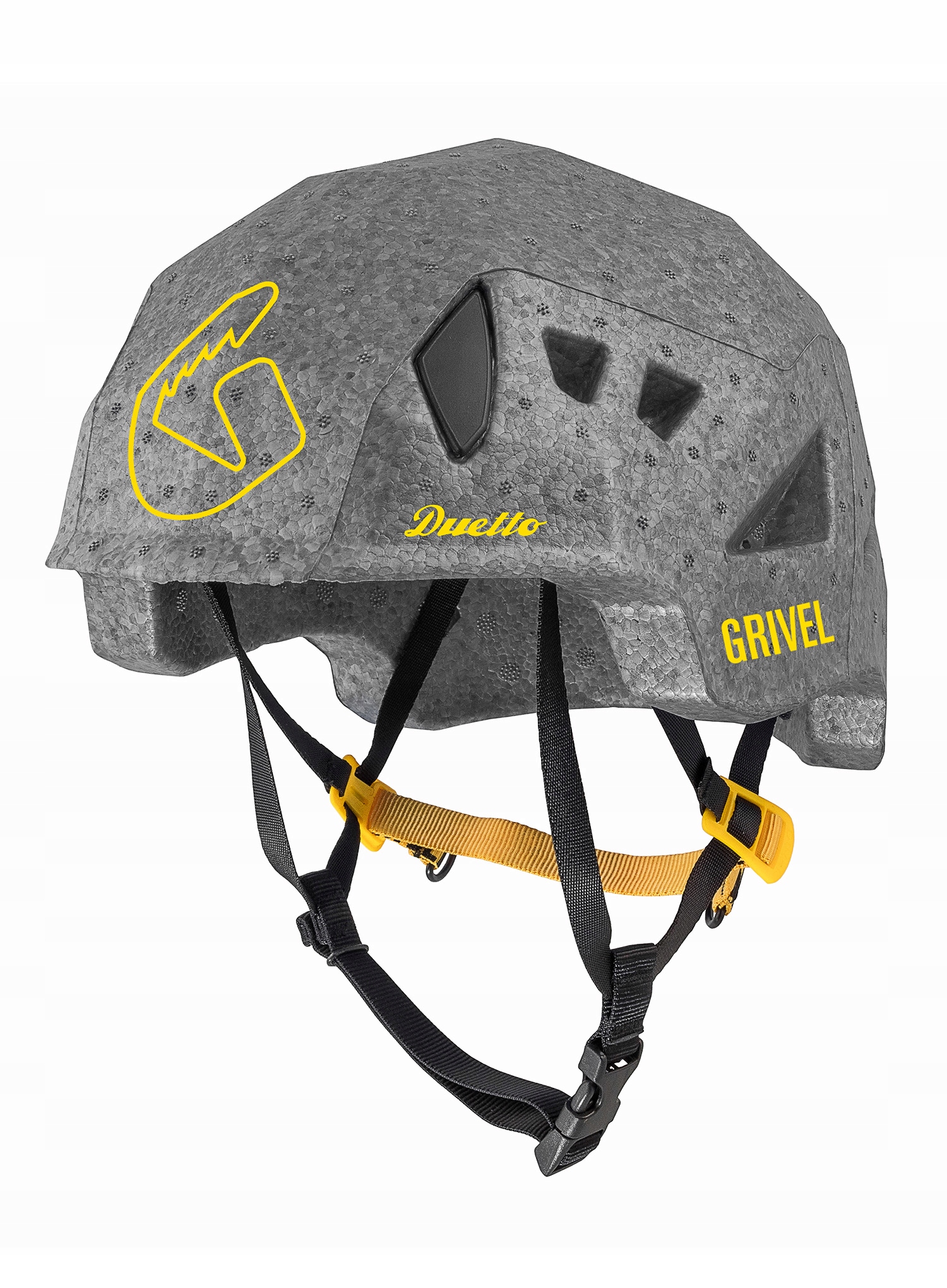 Ultralehká přilba Grivel Duetto upevnění helmy šedá