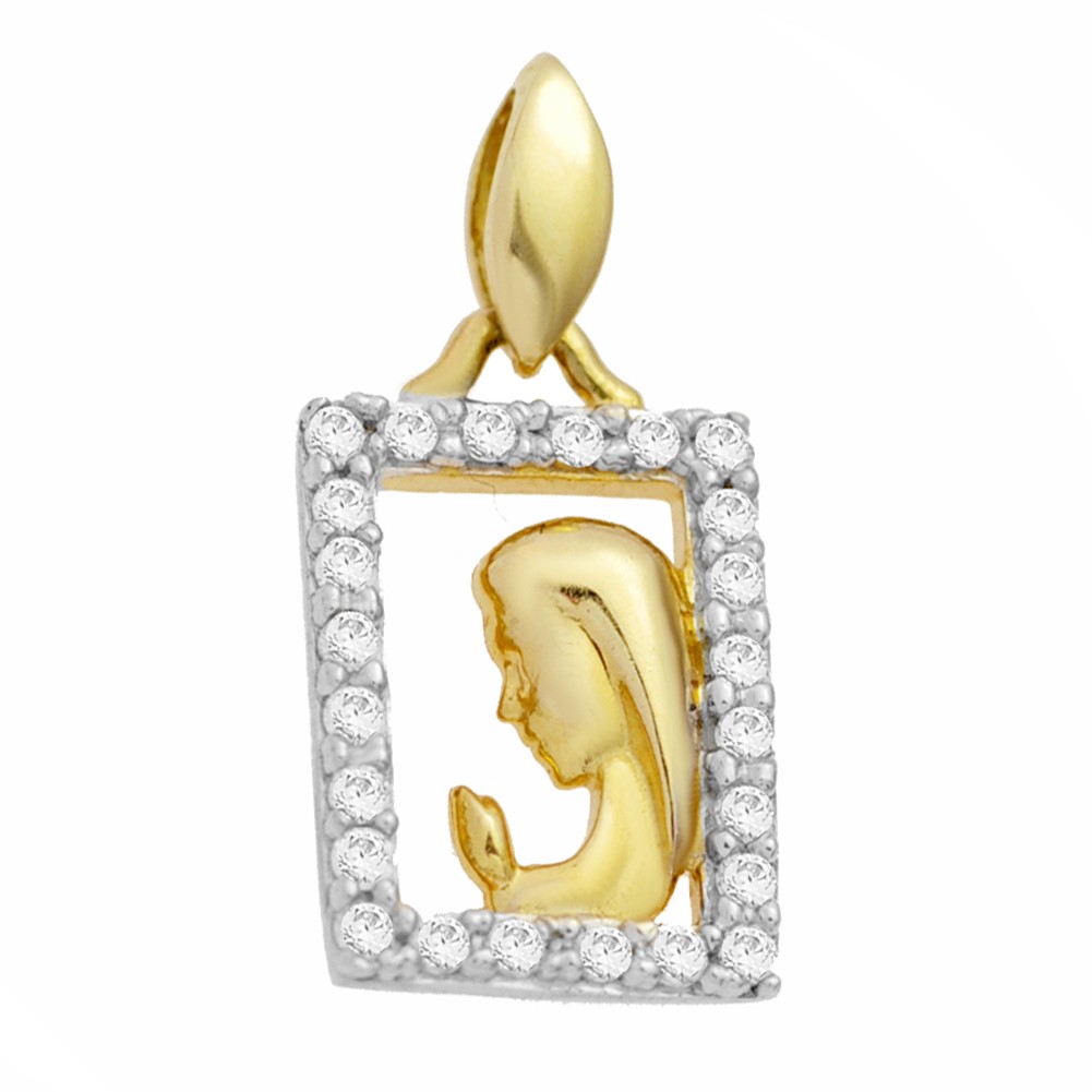 Zlatý Medailonek Přívěsek Matka Boží Madona