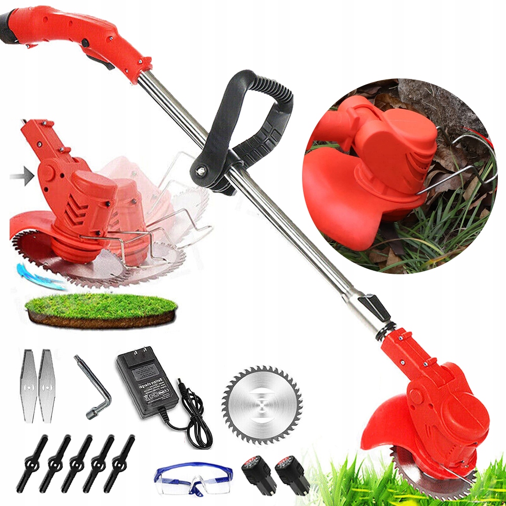 Elektrická Sekačka 12 V S Nastavitelným Úhlem 90° A Dvěma Bateriemi 3000 Mah