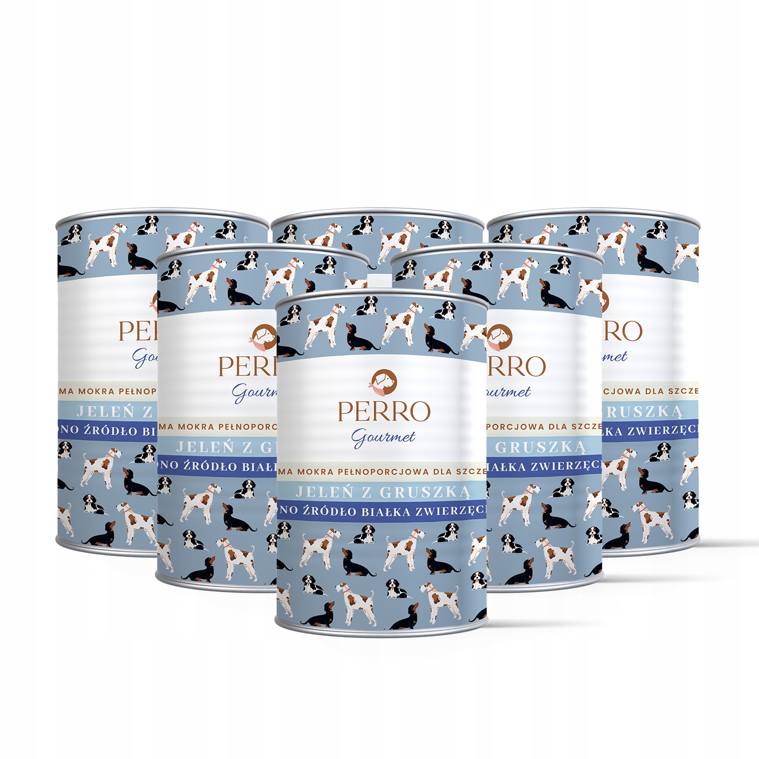 Levně Perro Junior Mono Krmivo Vlhký jelen s hruškou pro štěňata 6x400g