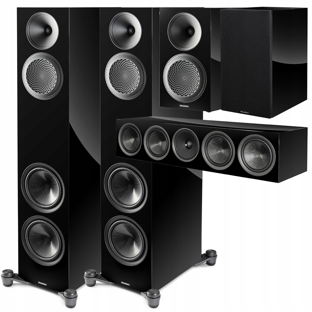 Paradigm Premier v2 820F 220B 620C Zestaw Kolumn Kina 5.0 Black Piano
