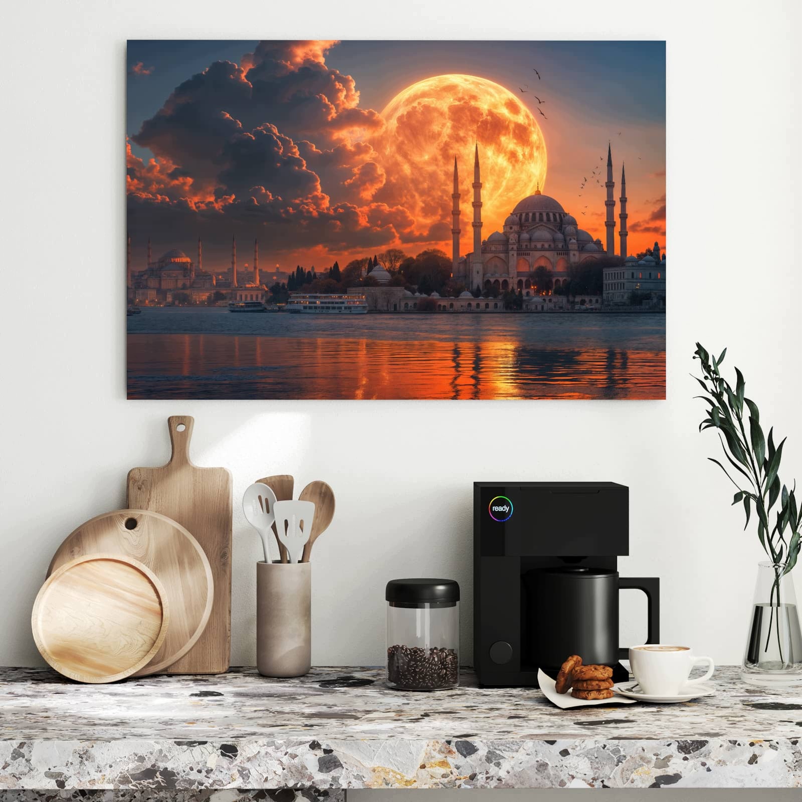 Magnetická tabule Měsíc Stambul 90 × 60 cm