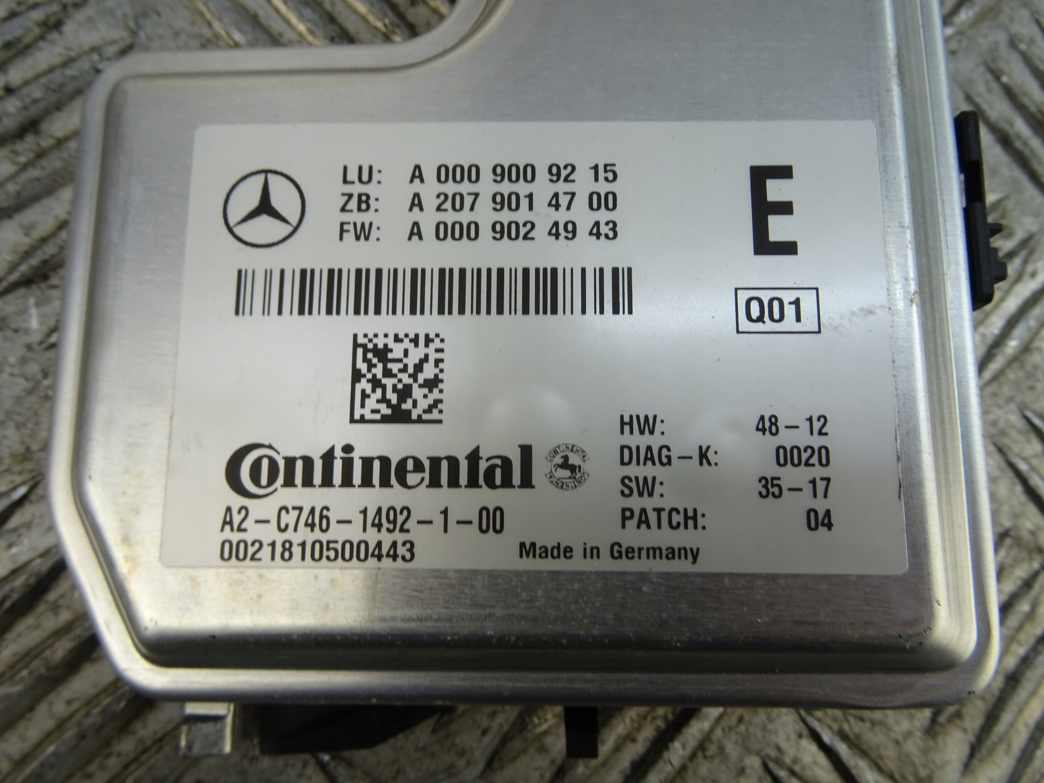 MERCEDES GLE W166 C292 KAMERA windows module A0009009215