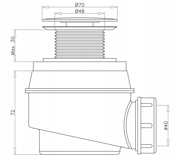 OMNIRES syfon wannowo-brodzikowy, miedź EAN (GTIN) 5902539869491