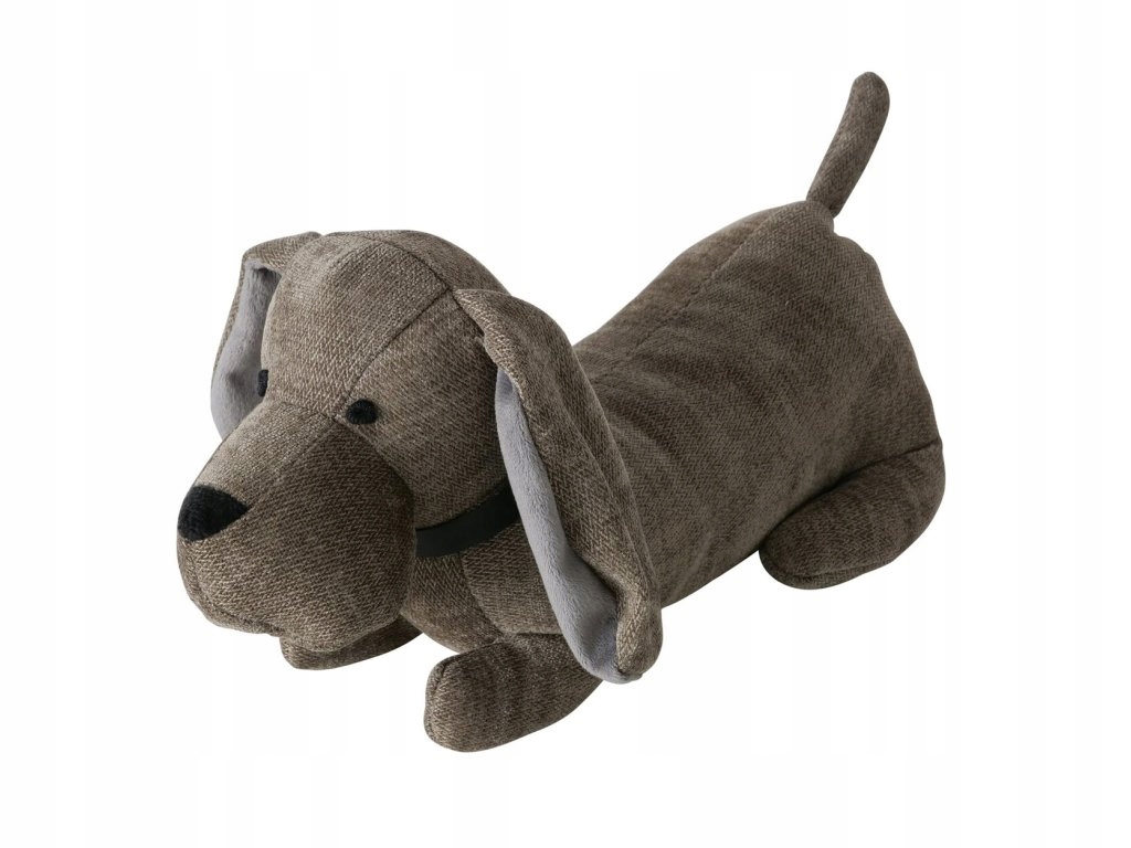 Dveřní zarážka ve tvaru jezevčíka Delio, hnědá