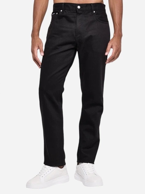 Calvin Klein Černé Pánské Džíny Rovné S Logem 32/32 Xta