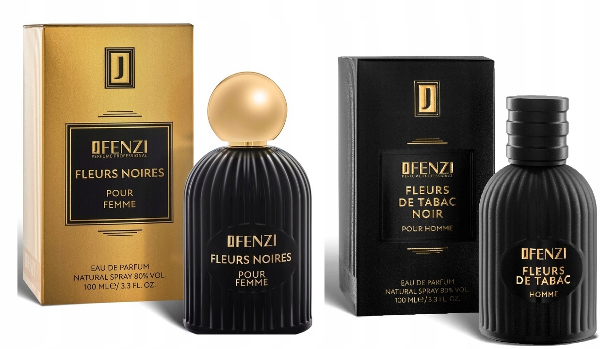 JFenzi Fleurs De Tabac Noir Homme Fleurs Noires Femme Edp 2x100
