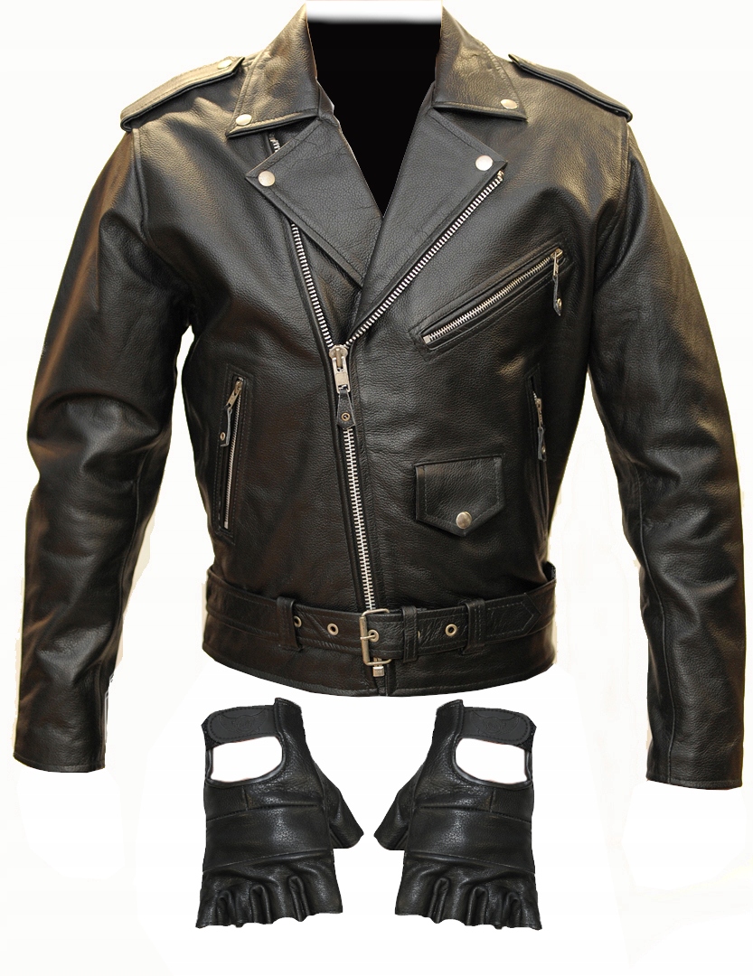 RAMONESKA MĘSKA KURTKA SKÓRZANA 5XL + GRATIS Kaptur bez kaptura