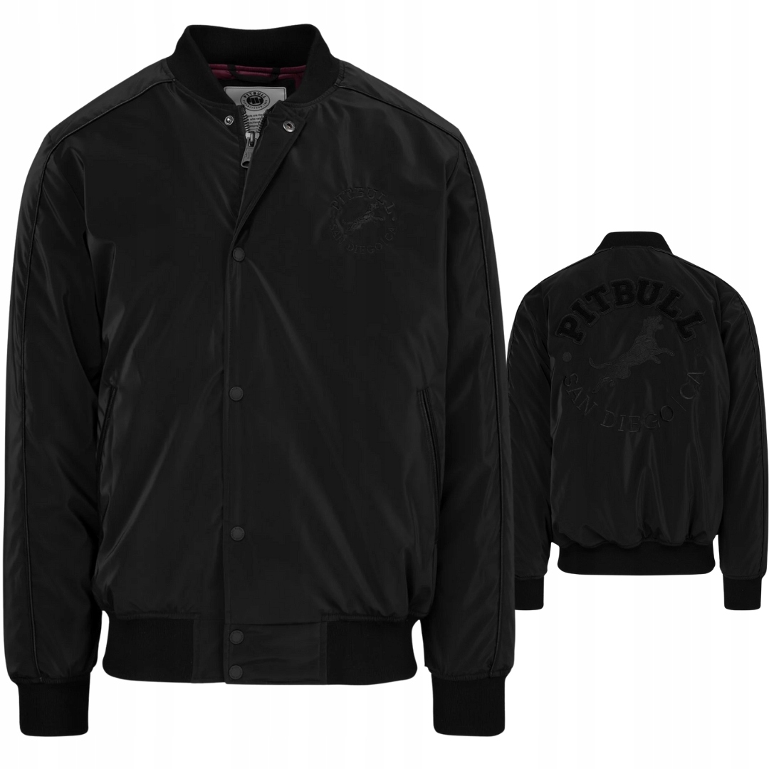 Pitbull West Coast Pánská Přechodová Baseballová Bunda Manolito Černá 3XL