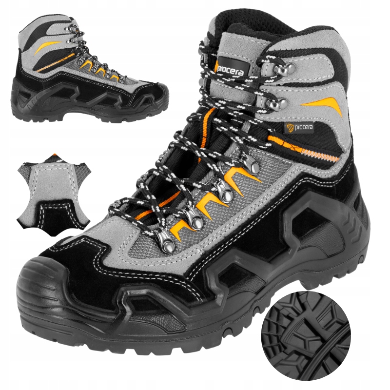 Pánské trekové boty Horské taktické sportovní kožené boty vel.