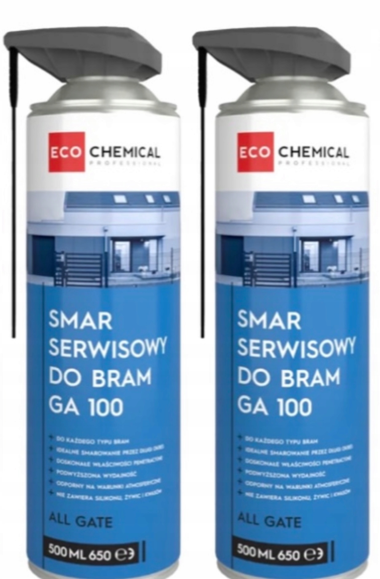 Smar Do Bram Garażowych Prowadnic Zamków Zawiasów Kłódek Spray Zestaw 2 Szt