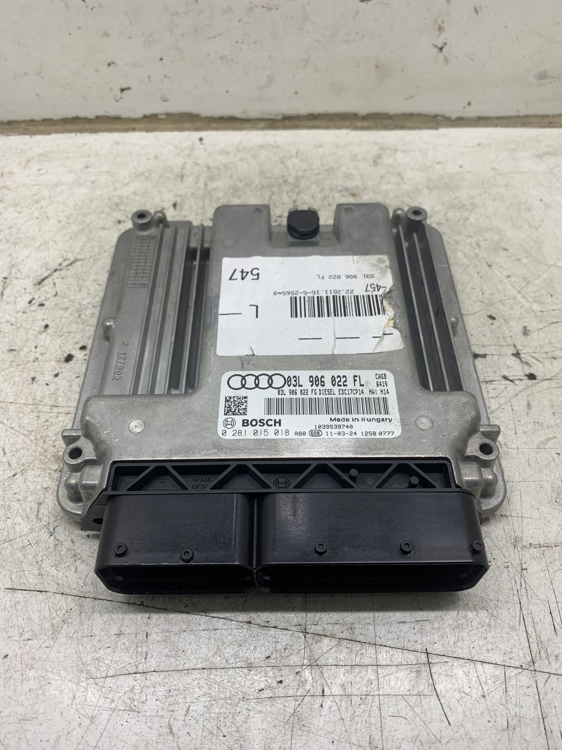 control unit computer of the engine 03L906022FL AUDI A6 C6 LIFT (2004-2011) 2.0 TDI