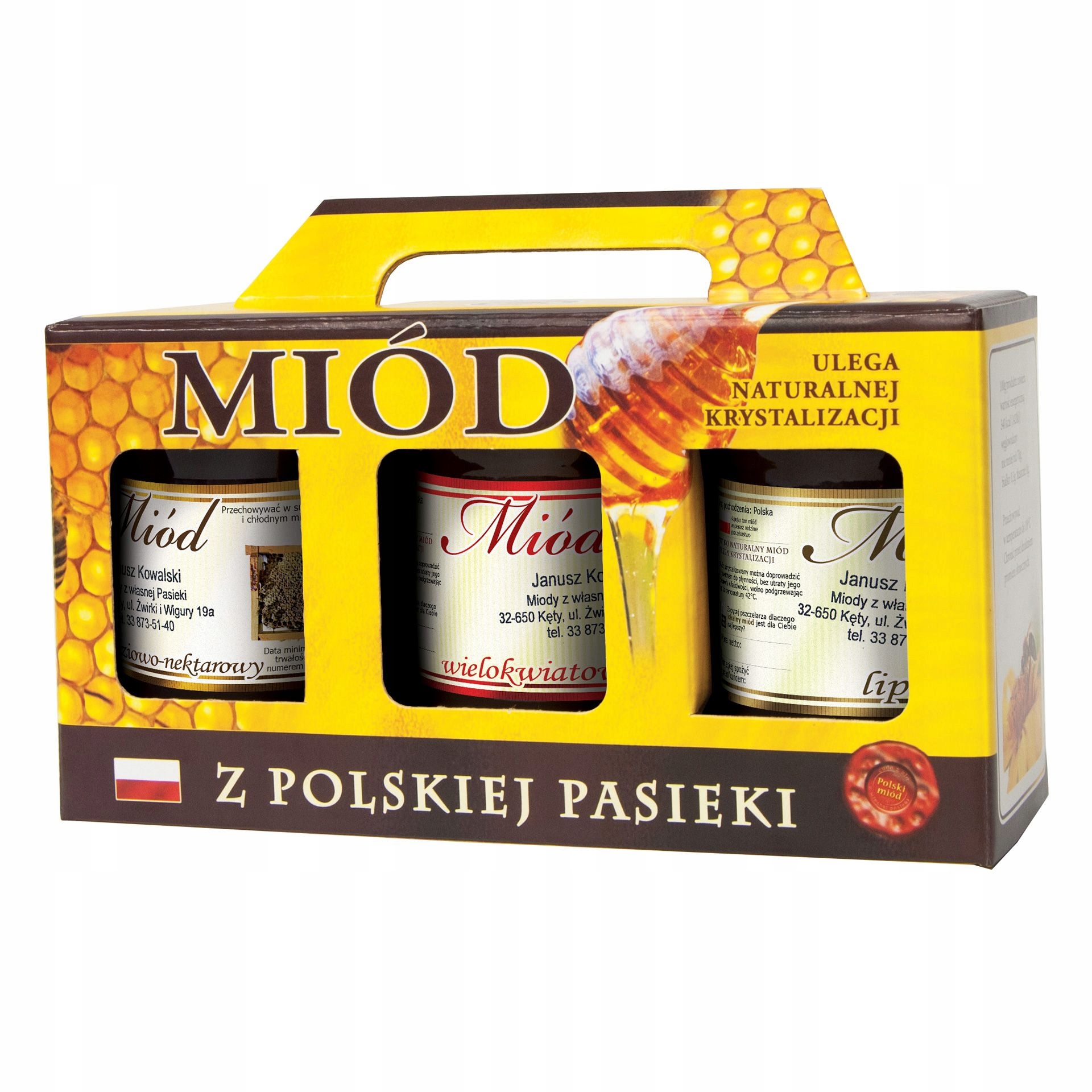 

Pudełko na 3 słoiki 315ml (10szt) - wzór P2C