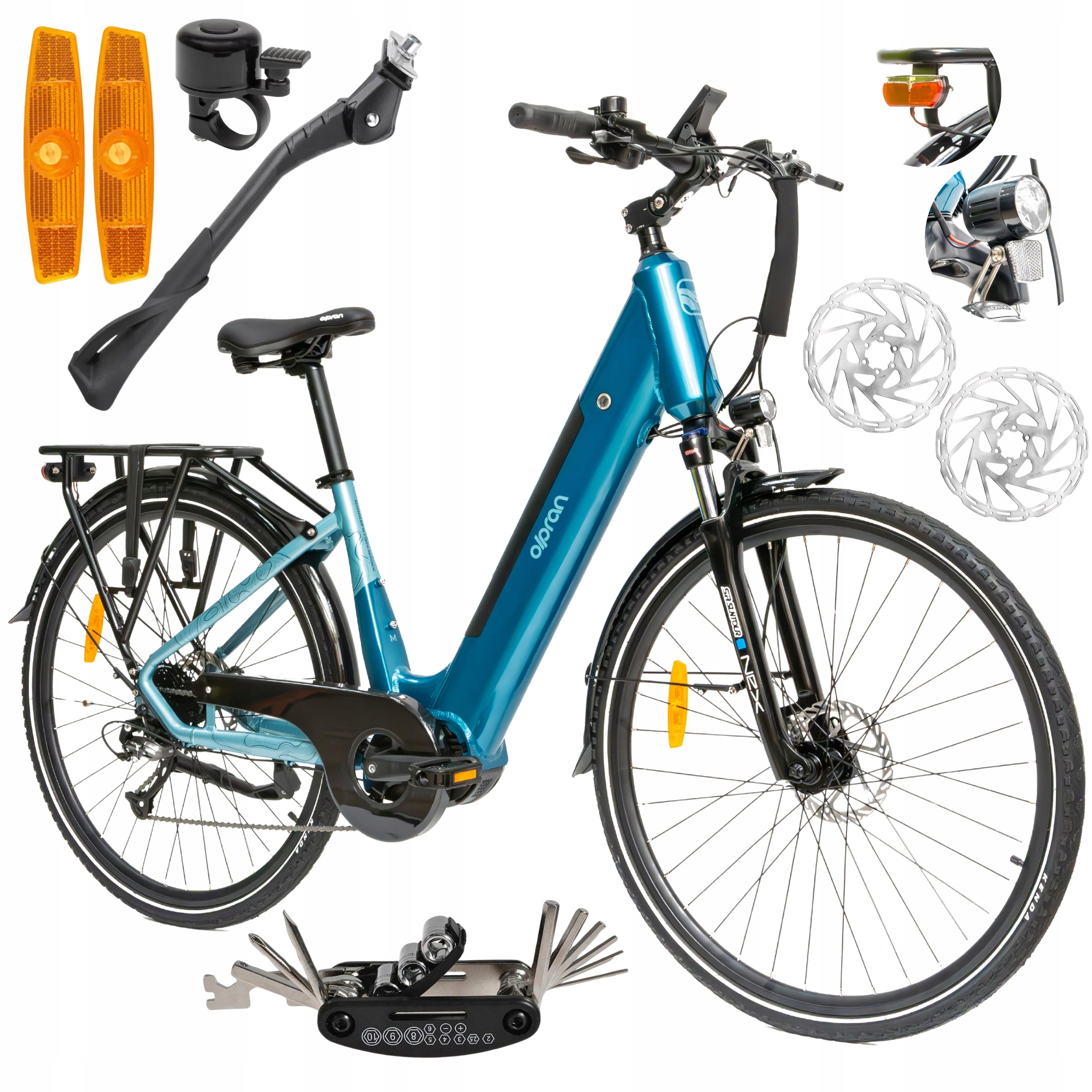 Rower Elektryczny Damski Trekkingowy Koła 28" Shimano 250 W 20 Ah 95 Nm