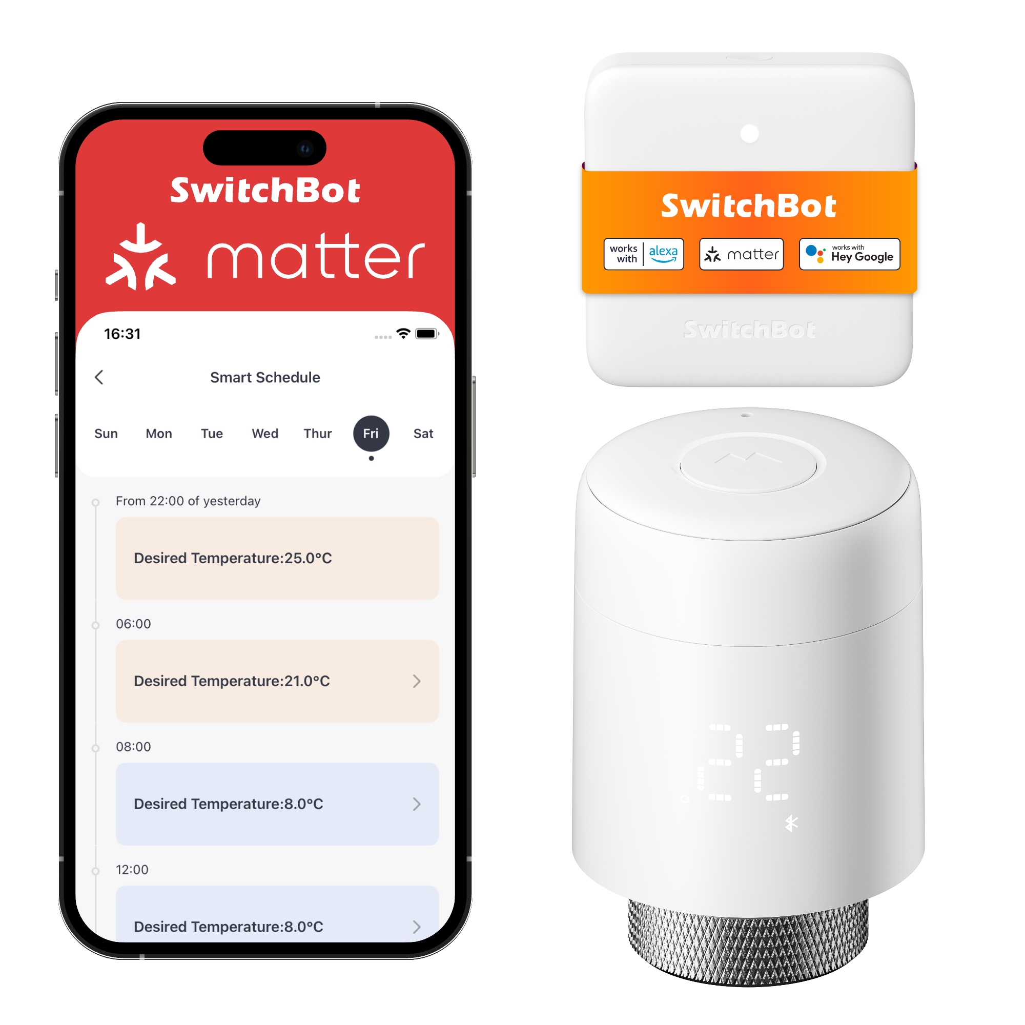 Radiátorový Termostat Wi-fi Switchbot Termostat Smart Hub Aplikácia Pro