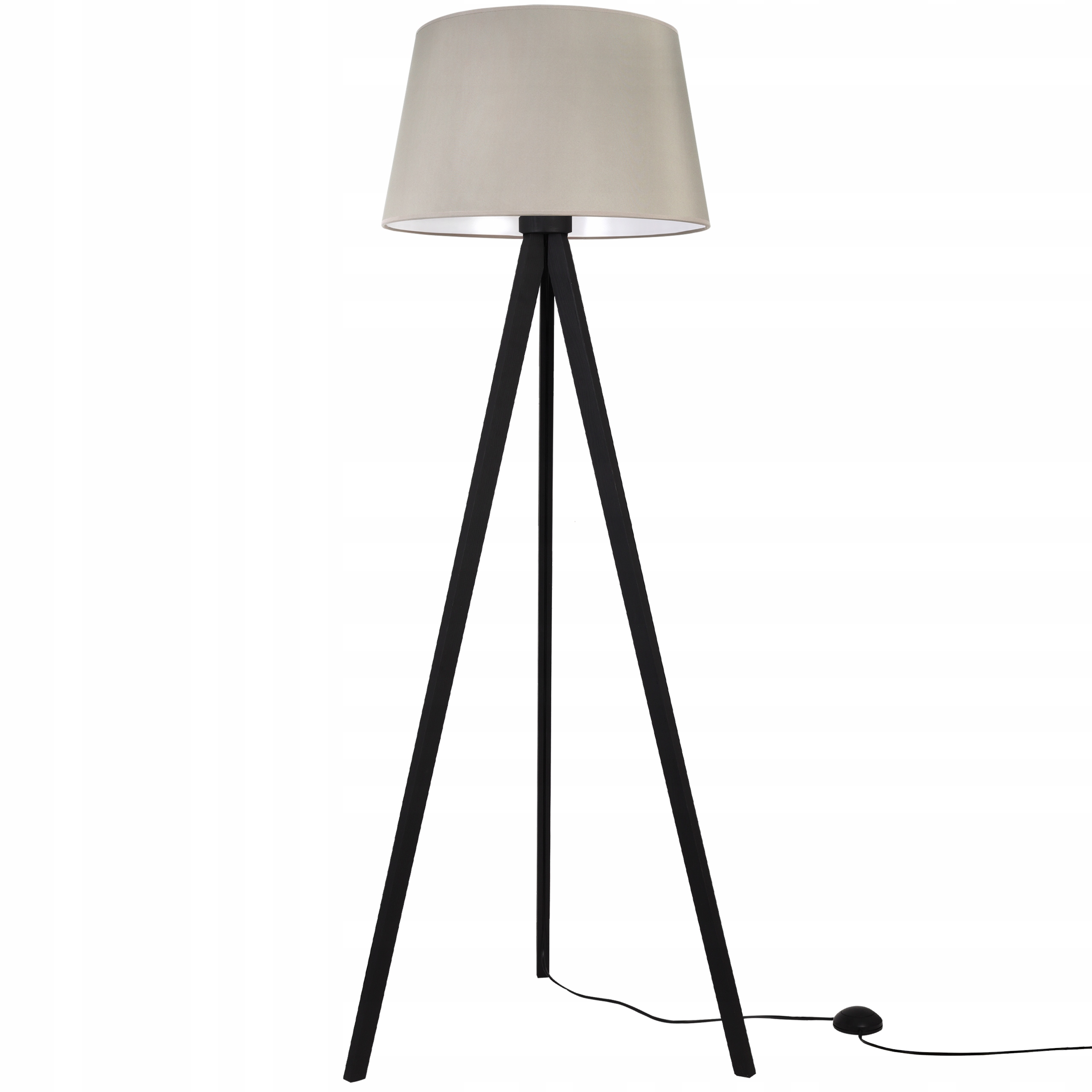 Stojacia Podlahová Lampa Trojnožka S Tienidlom Do Spálne Drevená Pl