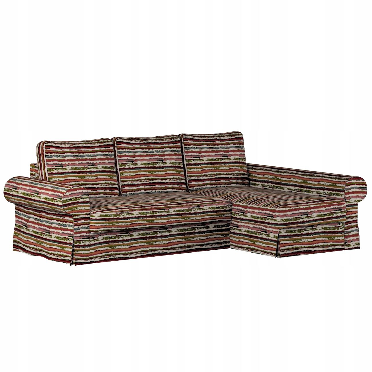 Poťah na rozkladaciu pohovku Backabro s ležadlom Ikea, zelený