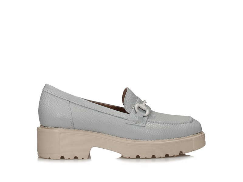 Dámské mokasíny Ryłko Rko 2ZR10 modré, lícová kůže, podpatek 4 cm 40