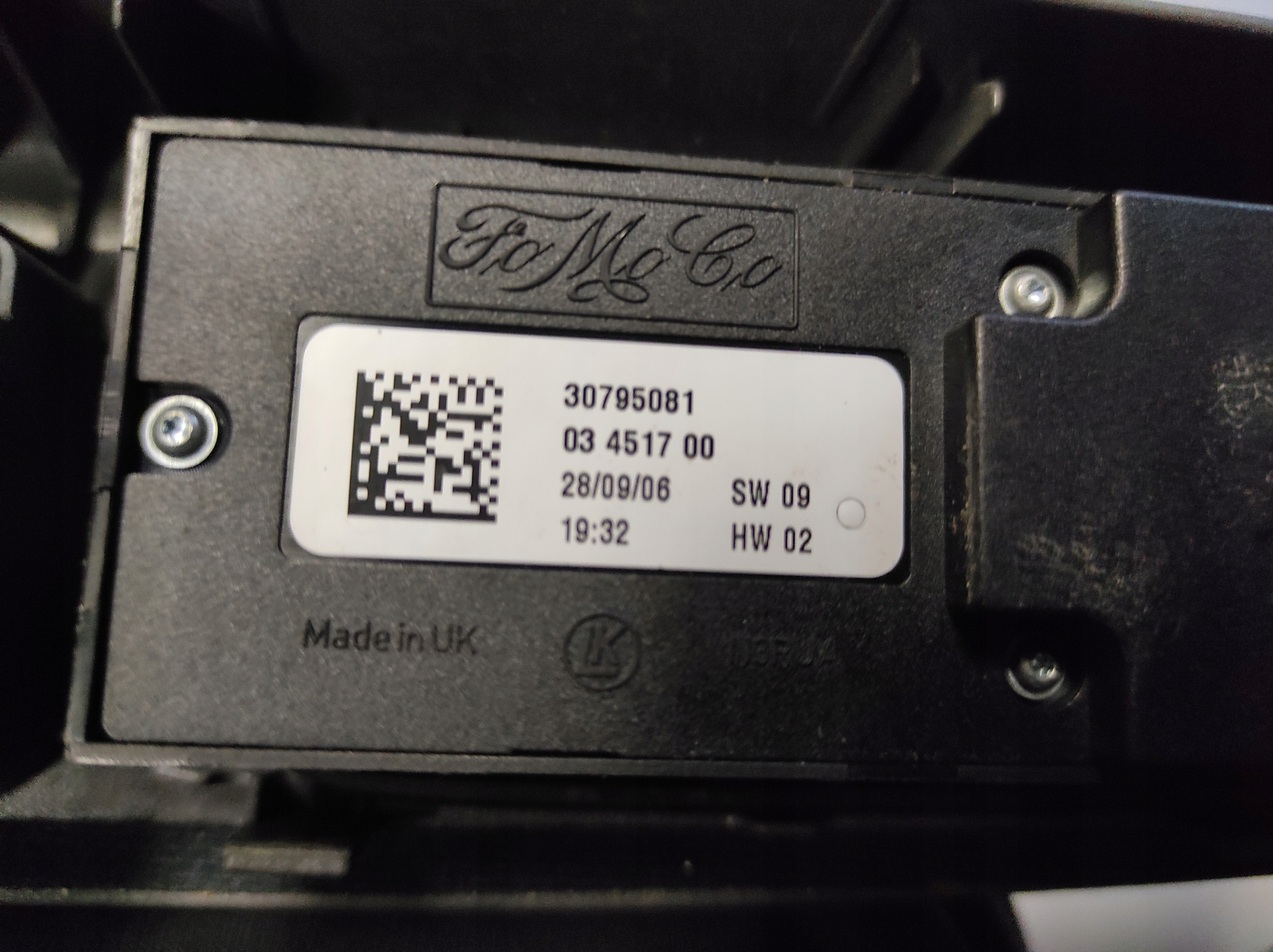 PANEL window control switch 30795081 VOLVO S40 II V50