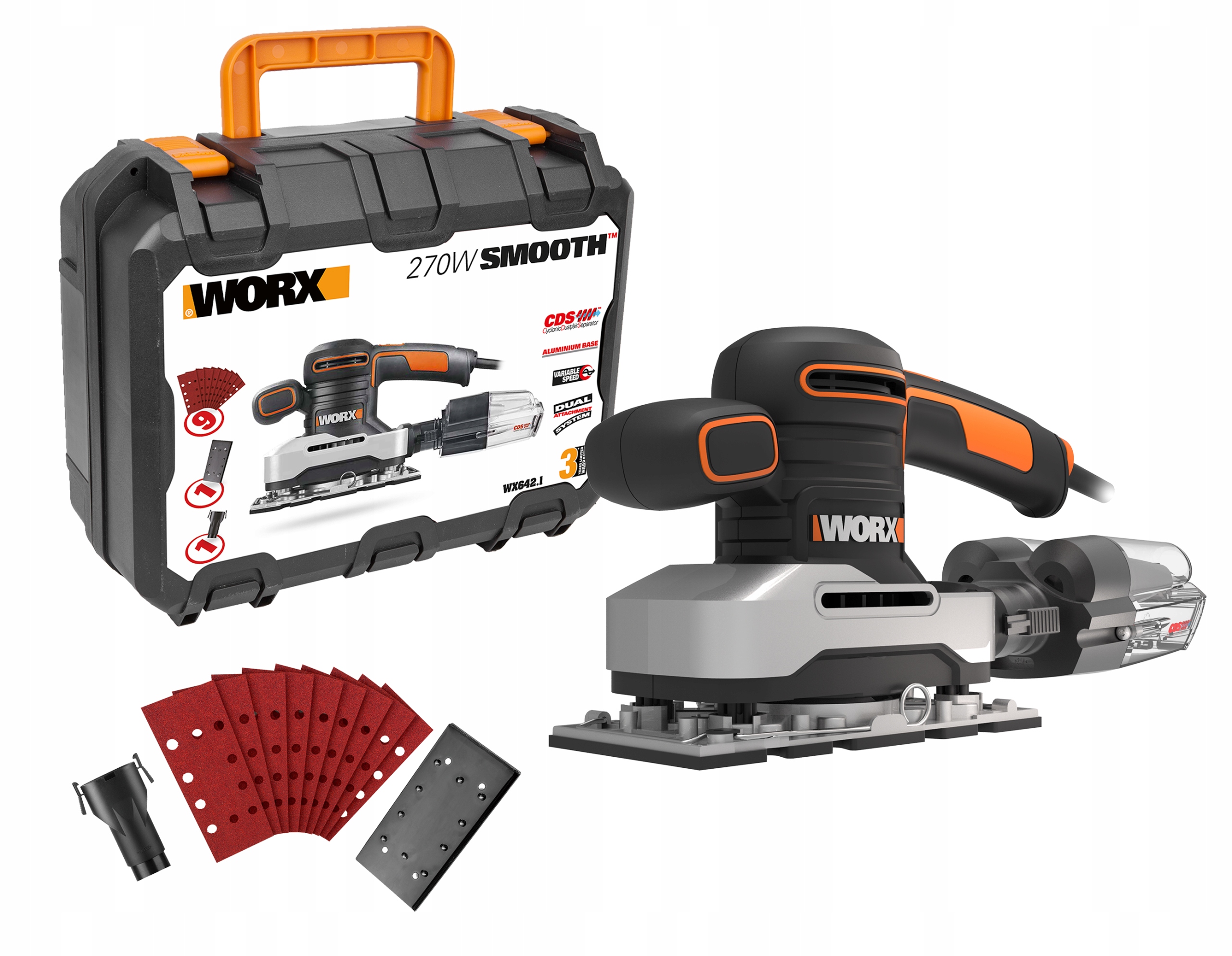 

Szlifierka oscylacyjna Worx WX642.1 270W 240V