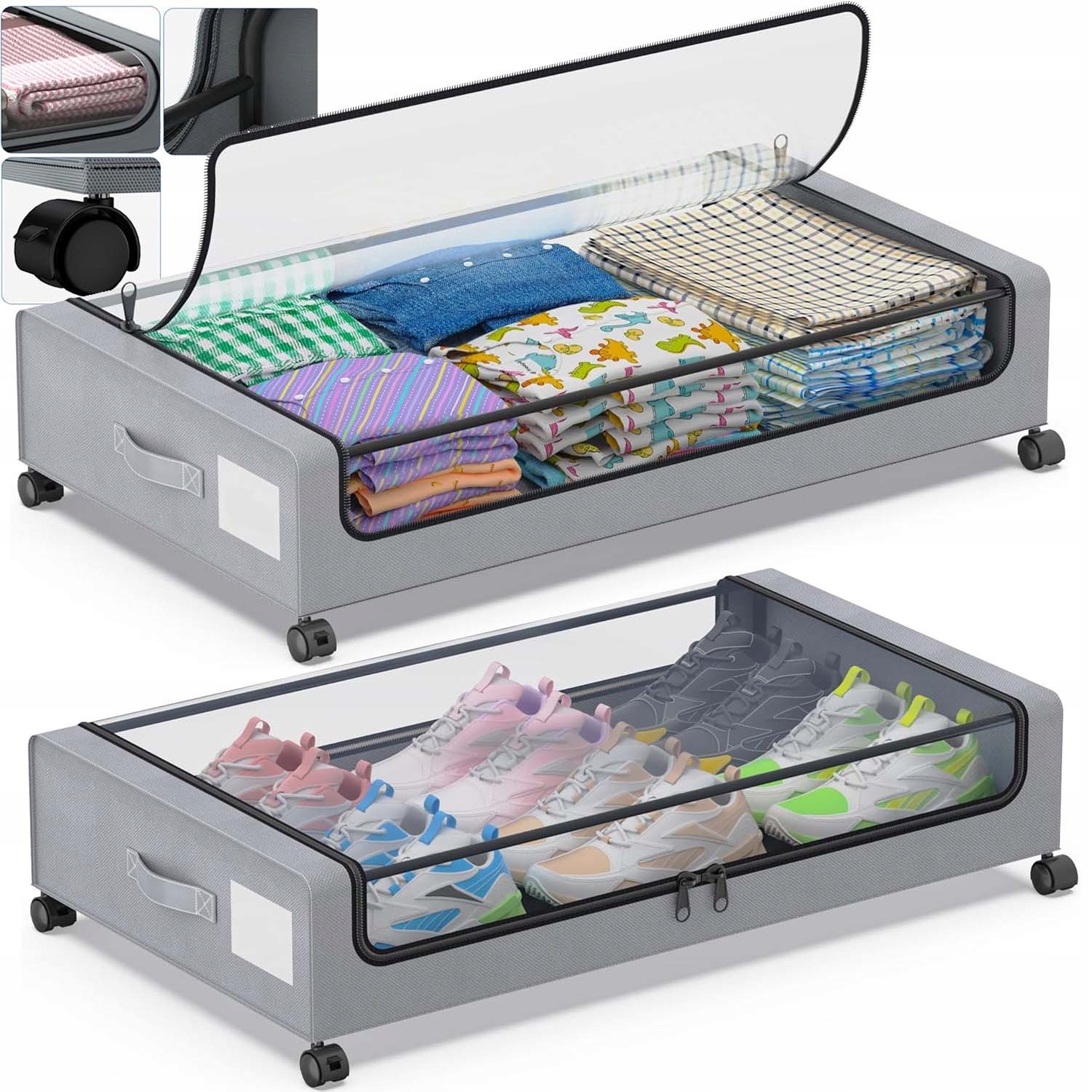 Organizér Na Oblečení Zásobník Na Povlečení Přikrývka Potah Na Kolečka 360°