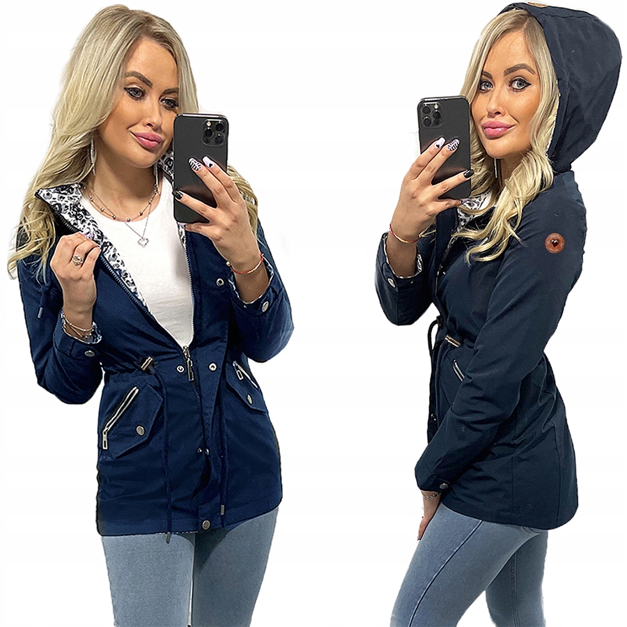 Oboustranná Parka Dámská S Kapucí bunda S Kapucí, 3 Barvy, S