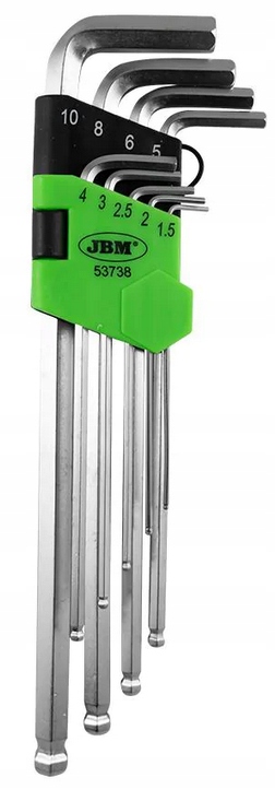 

Klucze Imbusy Hex Kulka Extra Długie 1,5-10 9s Jbm