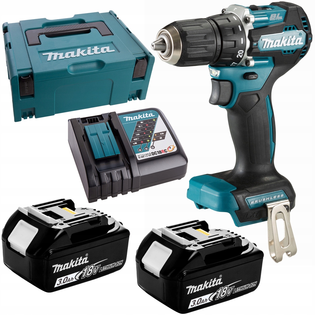 Wkrętarka akumulatorowa 18V, 40Nm, 2-biegowa 2x3Ah Lxt Xpt Makita DDF487RFJ