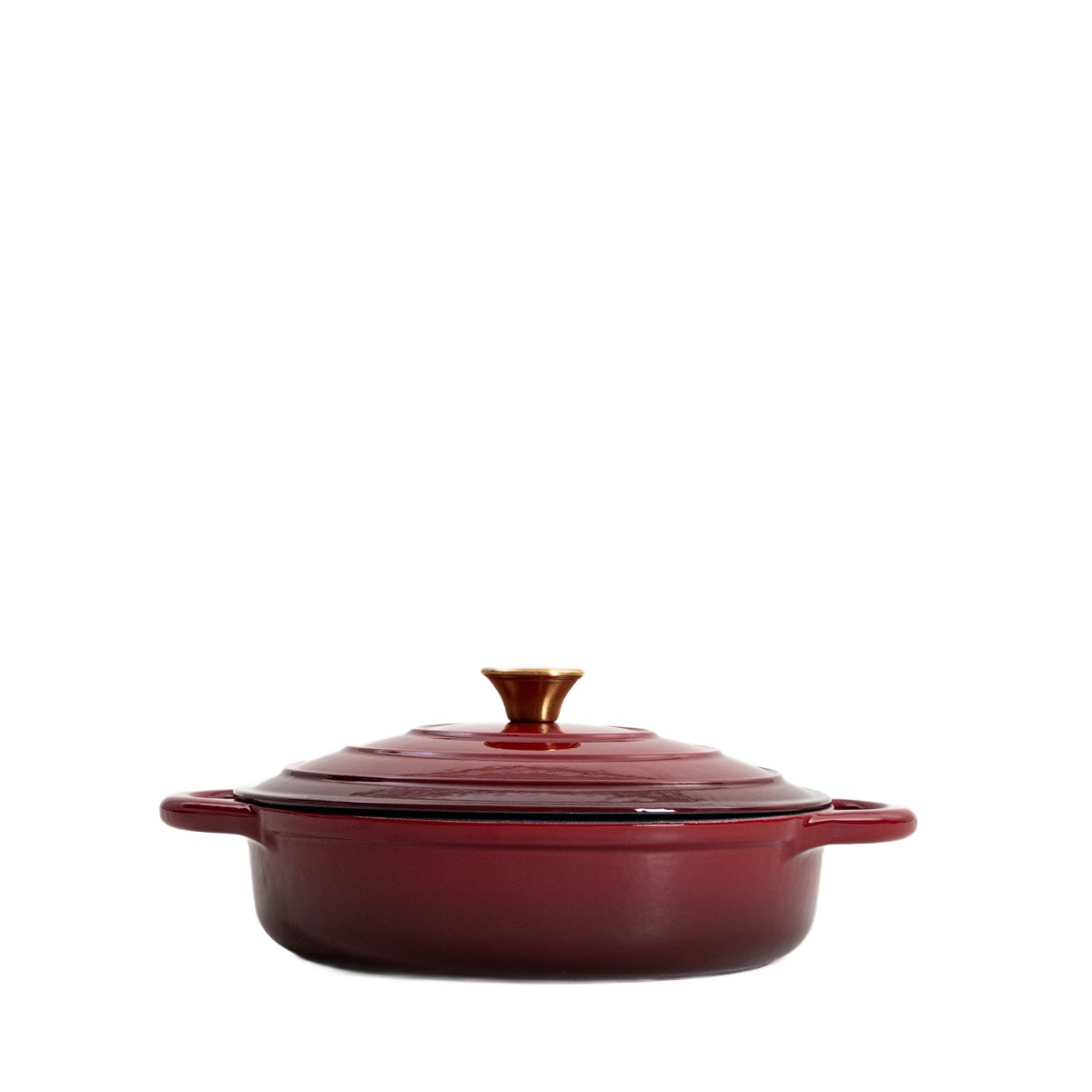 Hrnec Andreas bordový plochý ombre, 28 cm 2,5 l Homla