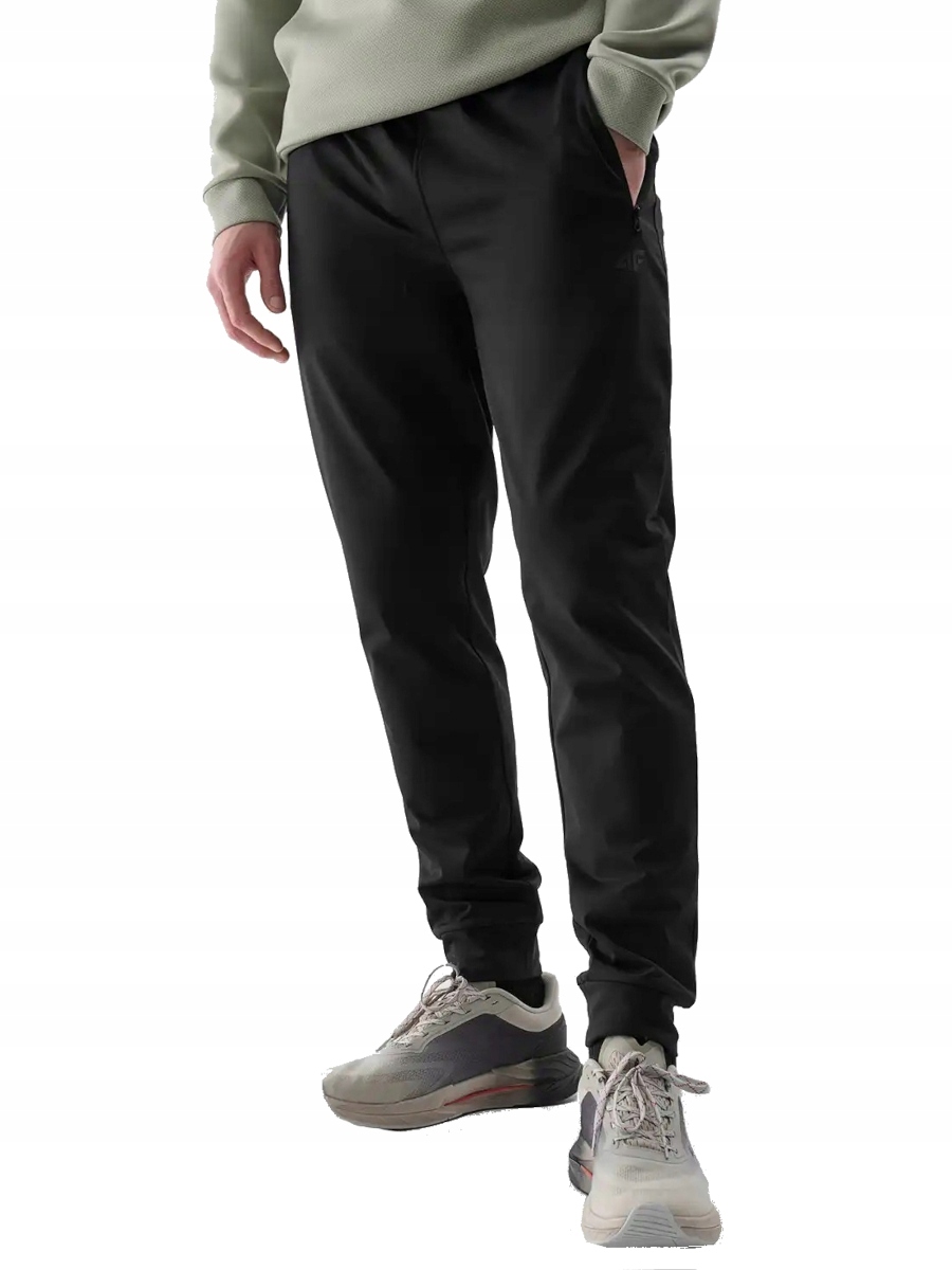 Spodnie męskie 4F 4FWSS25TFTRM0835-20S sportowe dresy treningowe czarne XXL