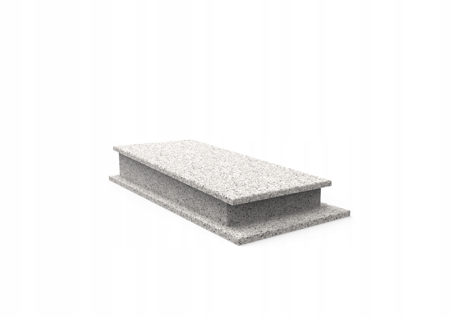 Samostatný granitový náhrobek Pomník Pořádný Šedý Sarkofág 5