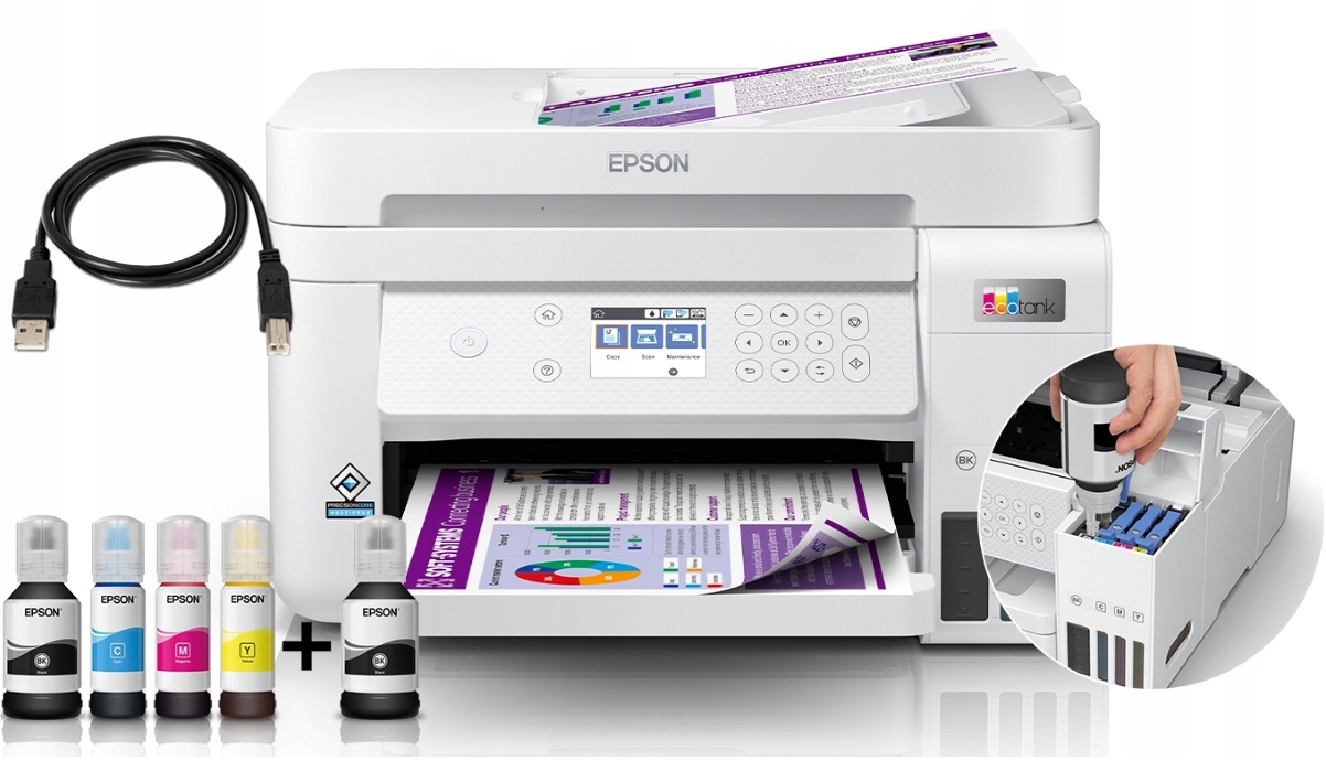 Epson L6276 kolor Wi-Fi duplex Adf kabel Usb, dystrybucja Epson Polska
