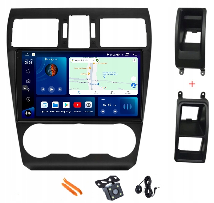 Android Rádio Gps 256GB Qled Carplay Lte Subaru Forester 4 15-18 Wrx 16-21