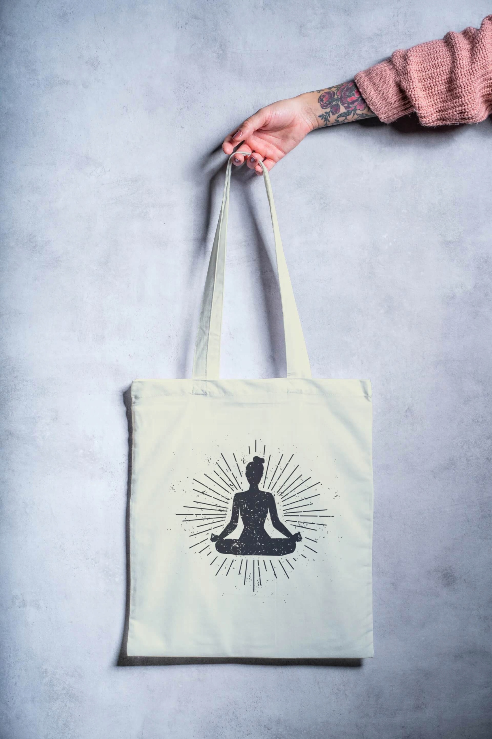 TOREBKA TORBA EKO DAMSKA DUŻA NA RAMIĘ A4 SHOPPER Model ekotorba_yoga1