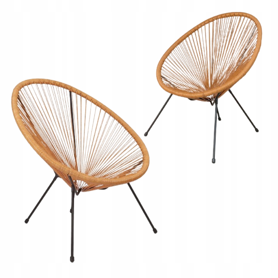 Zestaw 2x Fotel OGRODOWY ACAPULCO RATTAN 72x79x85cm HOMLA