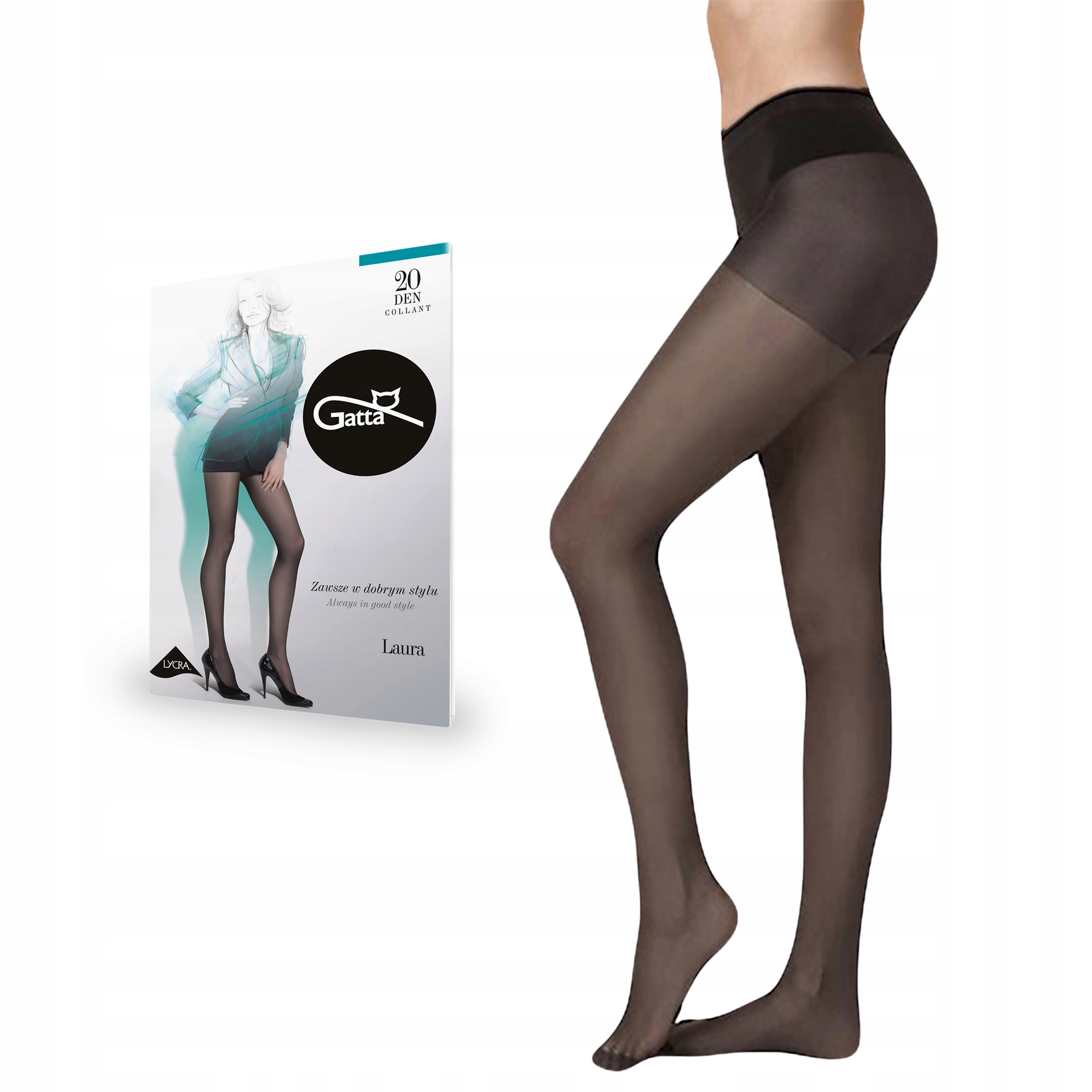

Gatta rajstopy Laura 20 den lycra, Nero 4-L