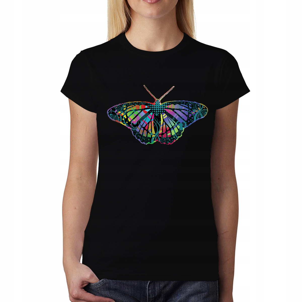 

Motyl Owad T-shirt Damski Czerń 3XL