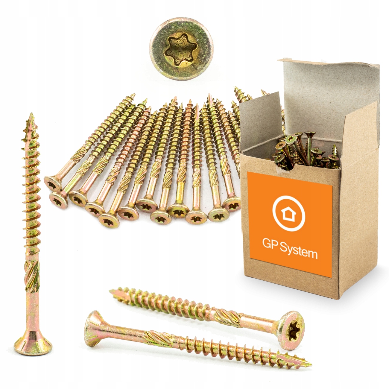 Tesařské vruty do dřeva Torx kuželová hlava 6x60 500 ks