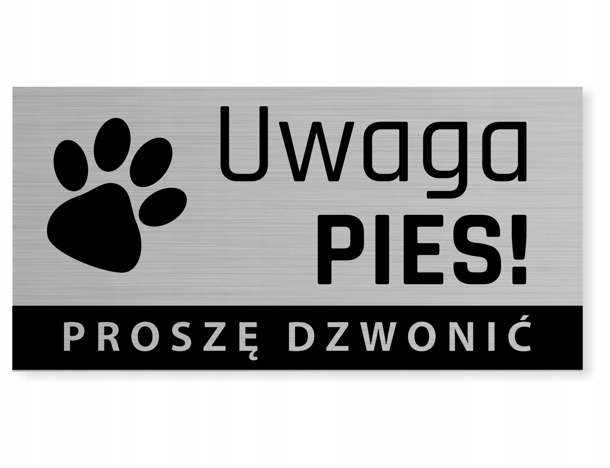 

Tabliczka 20x10 Uwaga Zły Pies Groźny Aluminiowa